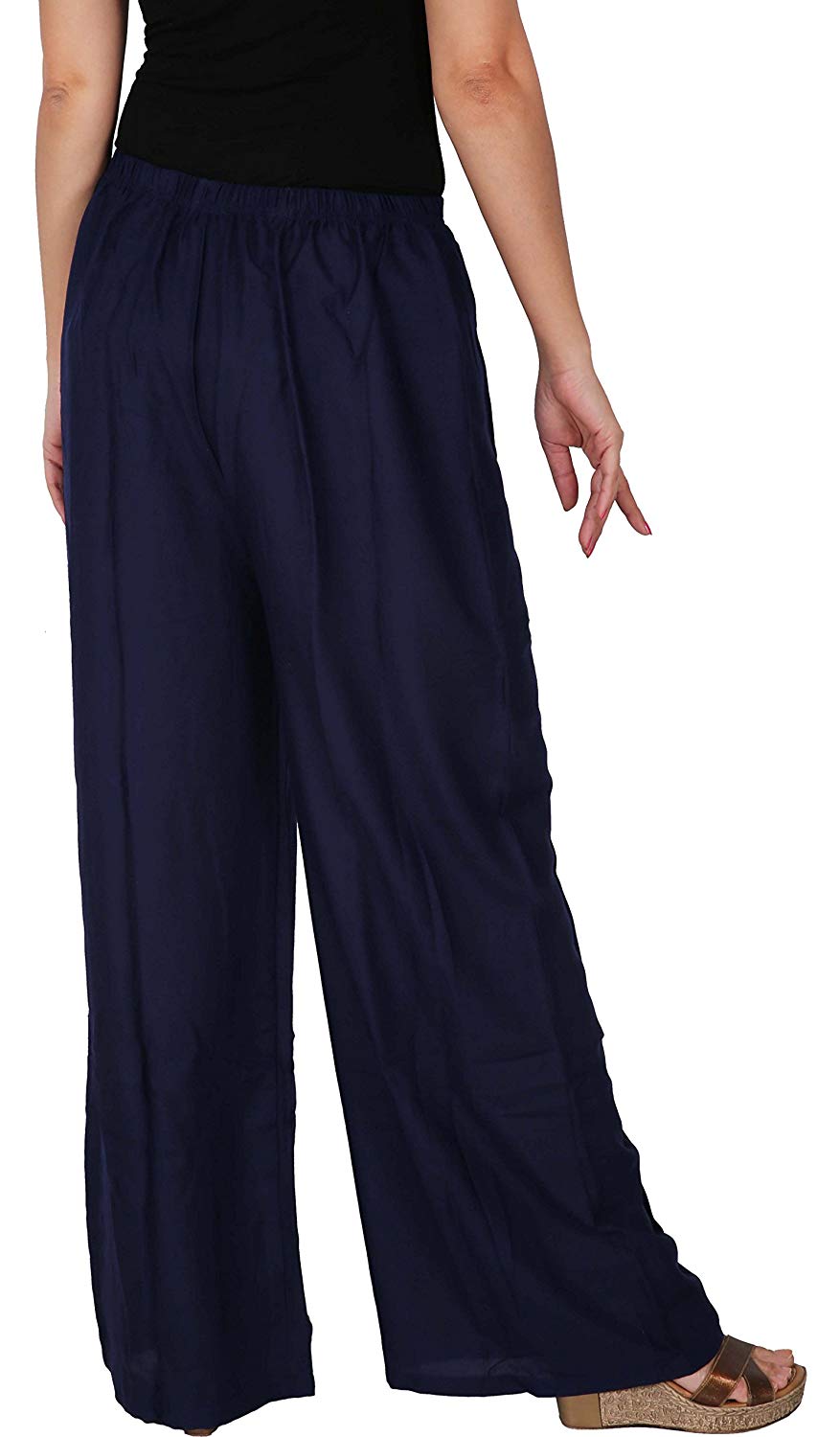 Vastraas Women’s Pure Rayon Plain Palazzo(Size: Free )