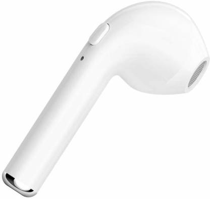 Wireless i7 Bluetooth Headset in Ear Earphone with inbuilt mic Bluetooth Headset  (White, Wireless in the ear)