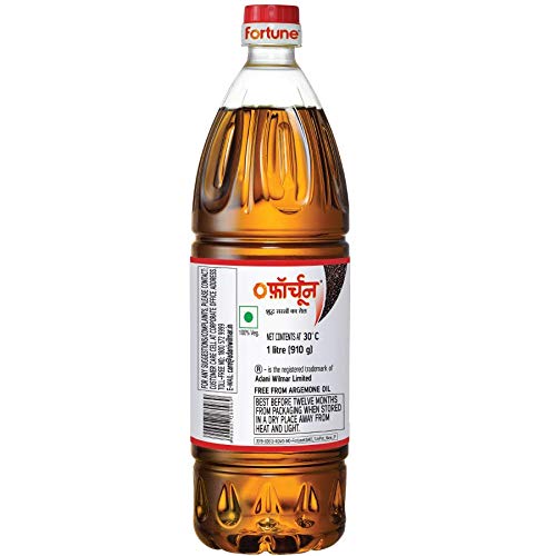 Fortune Kachi Ghani Pure Mustard Oil, 1L (Pet Bottle)