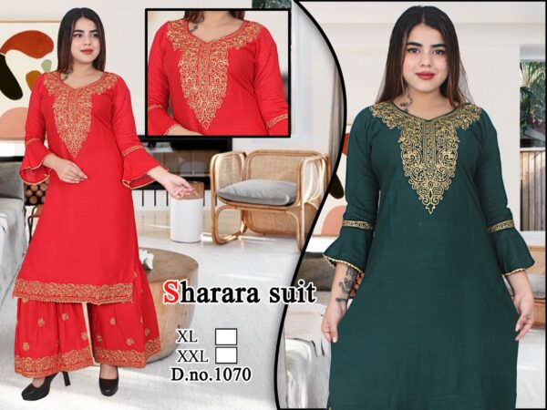 Vastraas Unique Women's Reyon Semi Stitched Plazzo Suit