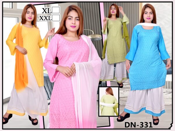 Vastraas Unique Women's Reyon Stitched Embodry Plazzo Suit