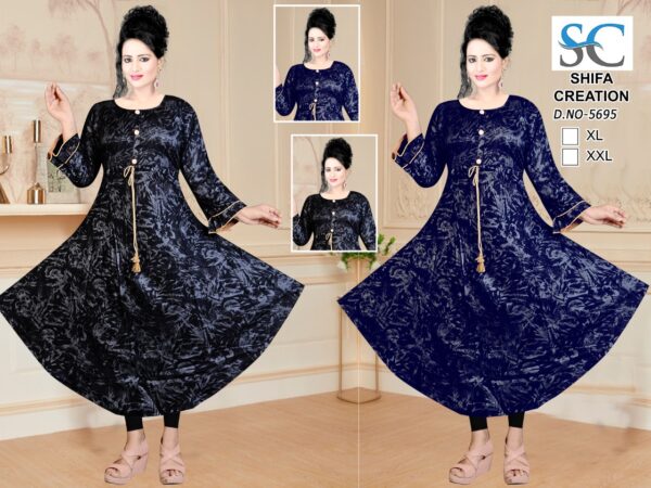 Vastraas Women's Cotton Printed Print Frock Kurti