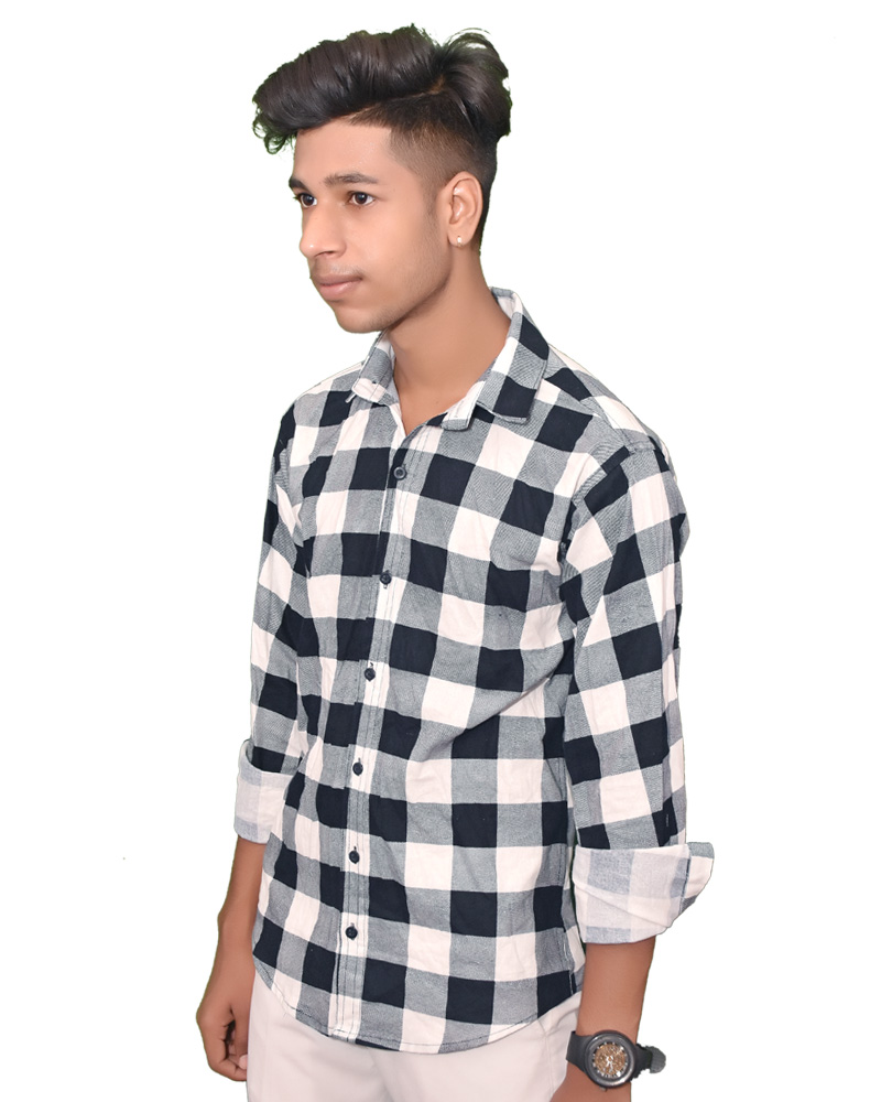 Vastraas Mens Slim Fit Checked Casual Shirt Combo