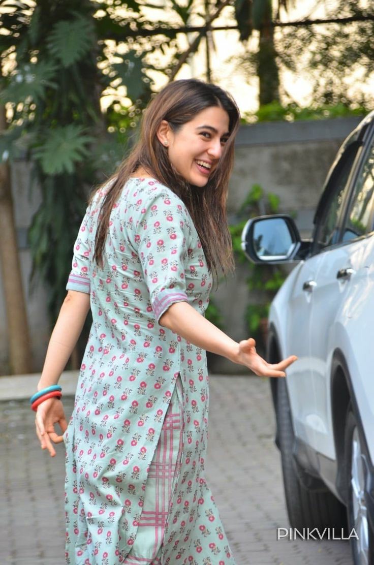 Vastraas Cotton printed kurti with palazzo set