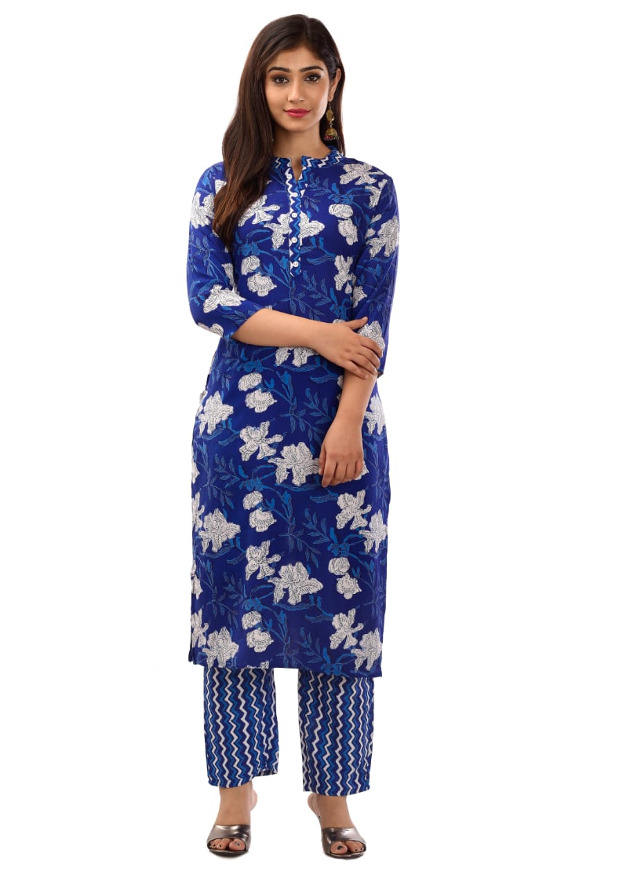 Vastraas Rayon kurti palazzo set