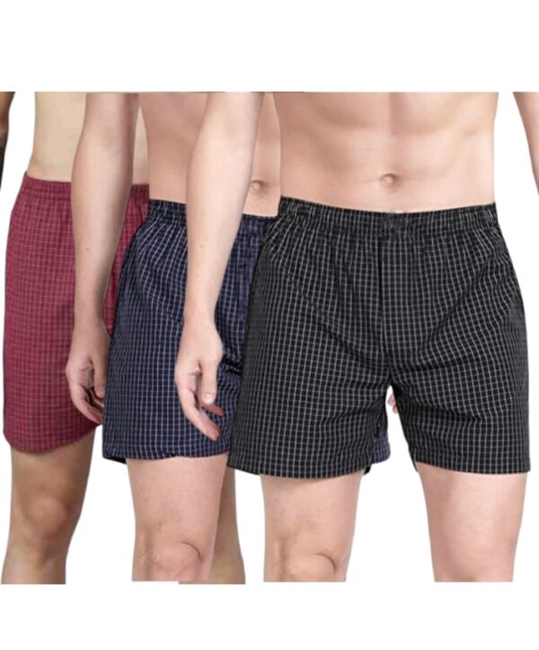 Vastraas Men's Cotton Boxers With Pocket (Pack of 3) (Multicolor)