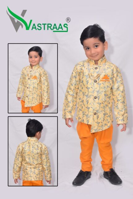 Vastraas Stylish Kids 3 Piece Ethnic Wear Baba Suit Boys