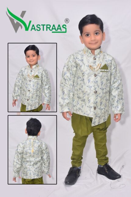 Vastraas Stylish Kids 3 Piece Ethnic Wear Baba Suit Boys