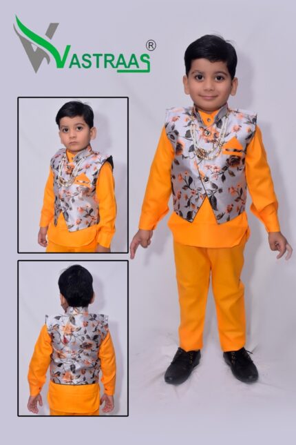 Vastraas Stylish Kids 3 Piece Ethnic Wear Baba Suit Set Boys
