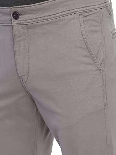 Vastraas Grey Slim Fit Men Cotton Lycra Blend Trousers