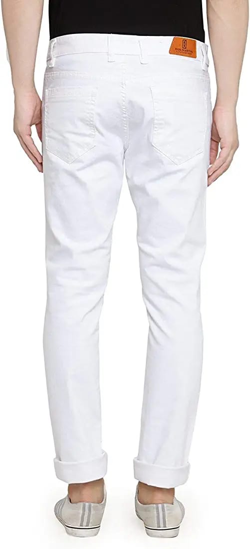 Vastraas White Denim Jeans Fit Boys Trousers