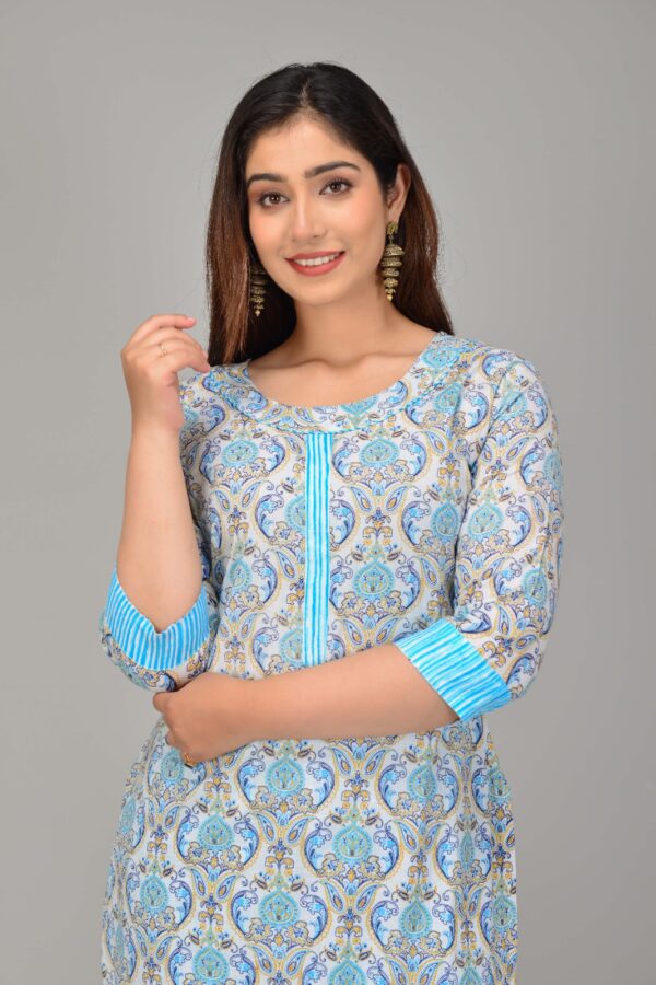 Vastraas Women Ladies Cotton 60*60 ladies kurti pant set