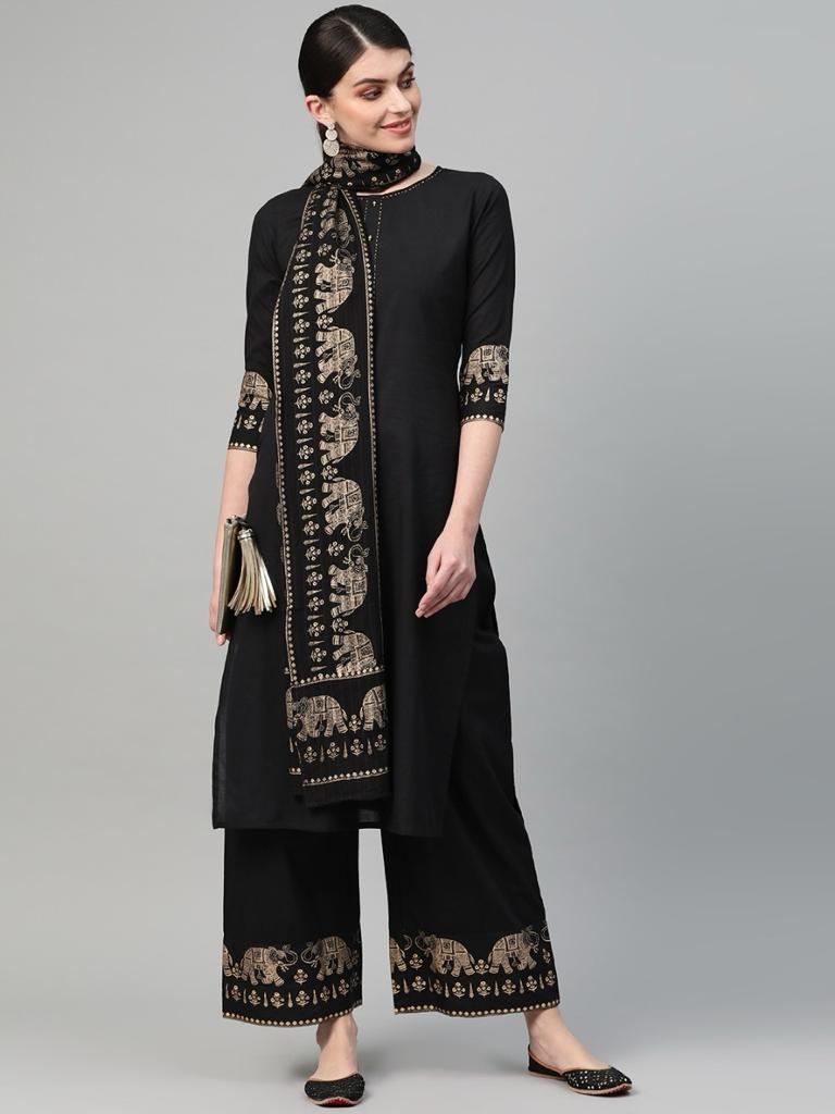 Vastraas Women Ladies cotton kurti pant and duppata set