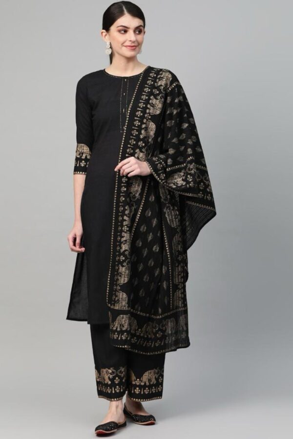 Vastraas Women Ladies cotton kurti pant and duppata set