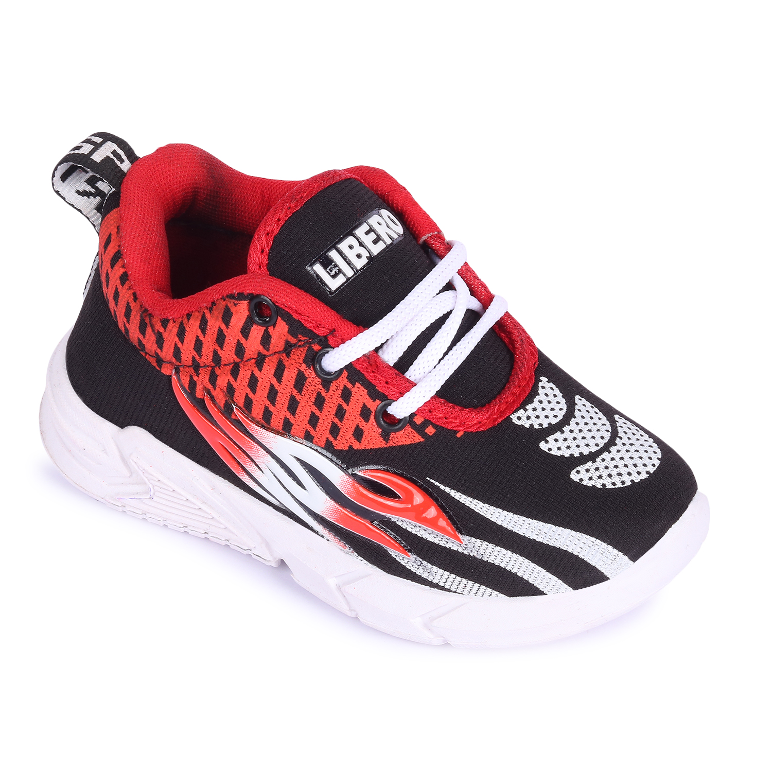Libero FootwearKIDS SPORTS Shoes Upper-Mesh Sole-PVC 2 TO 5 YEARS KIDS SIZE (6X10/6X10/8X10) RED COLOR