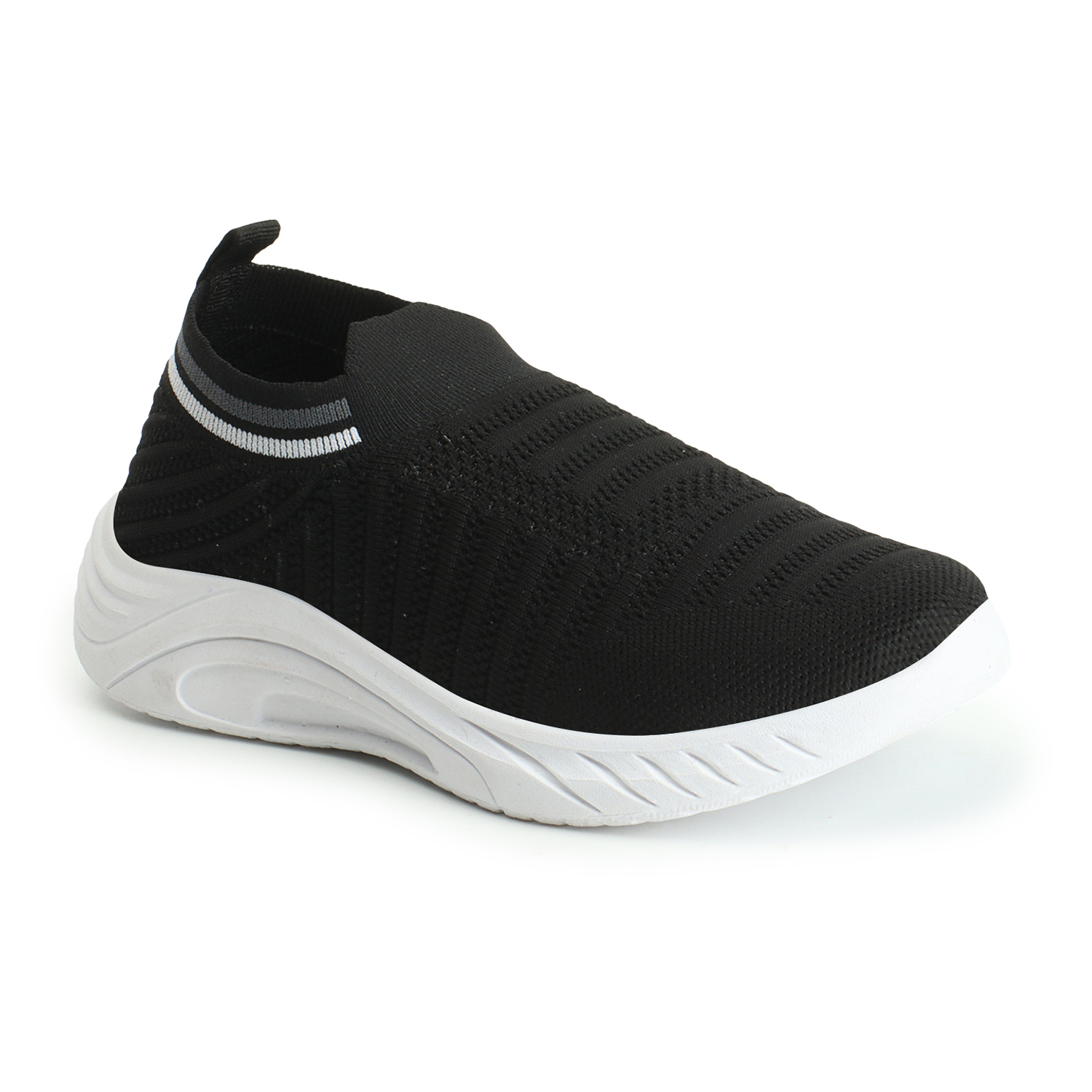 LIBERO BOYS SPORTS SHOES (UPPER-FLYKNIT/ SOLE-PVC) SIZE(11X5) COLOUR_ AGE-BLACK 5 TO 12 YEARS